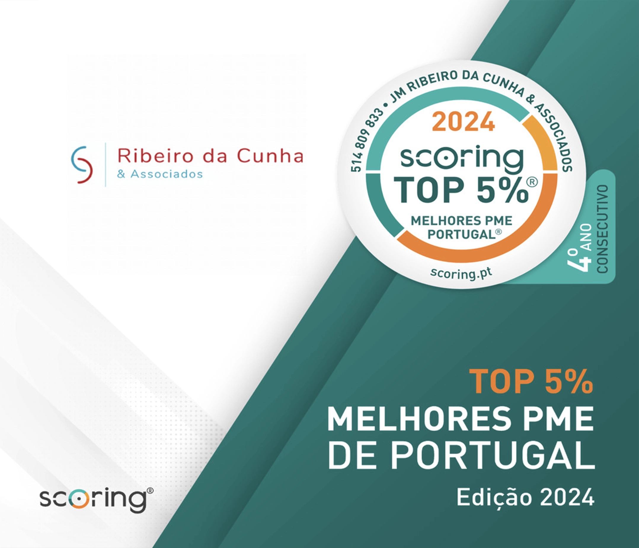 JM Ribeiro da Cunha & Associados distinguida Top Scoring 5%